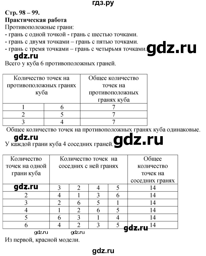 ГДЗ по математике 2 класс Дорофеев   часть 1. страница - 98, Решебник 2023