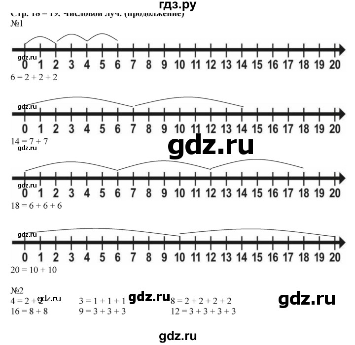 ГДЗ по математике 2 класс Дорофеев   часть 1. страница - 21, Решебник №1 2019