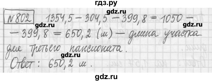 ГДЗ по математике 5 класс Гамбарин сборник  задач и упражнений  упражнение - 802, Решебник