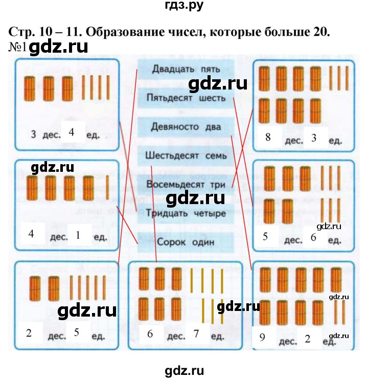 ГДЗ по математике 2 класс Дорофеев рабочая тетрадь  часть 2 (страница) - 10-11, Решебник №1 к тетради 2020