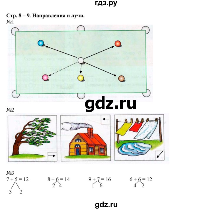 ГДЗ по математике 2 класс Дорофеев рабочая тетрадь  часть 1 (страница) - 8-9, Решебник к тетради 2015