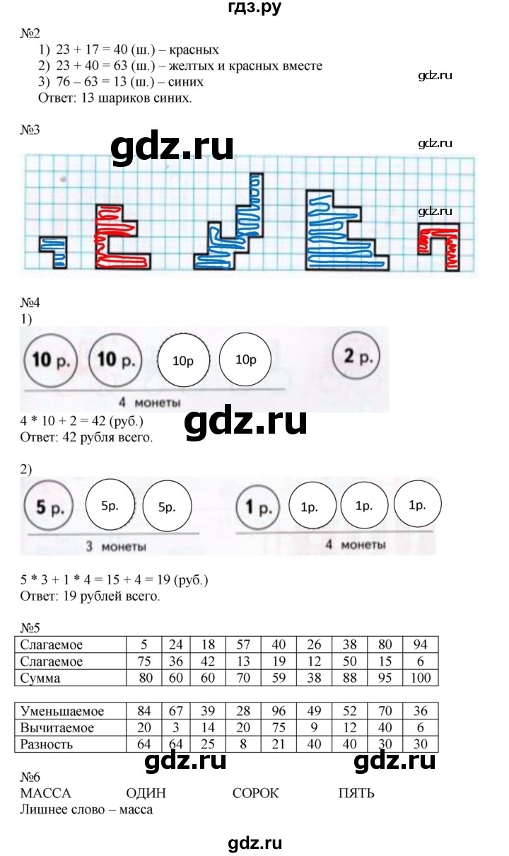 ГДЗ часть 2 (страница) 58-59 математика 2 класс рабочая тетрадь Дорофеев,  Миракова