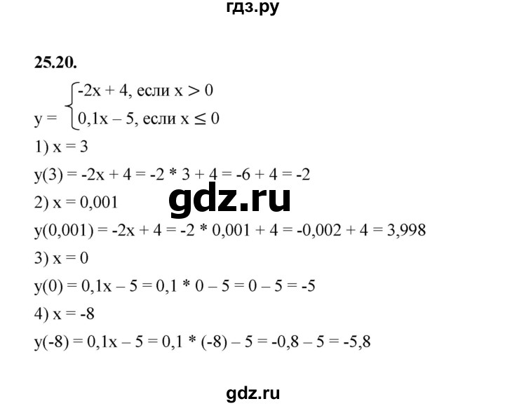 ГДЗ по алгебре 7 класс Мерзляк  Углубленный уровень § 25 - 25.20, Решебник к учебнику 2022