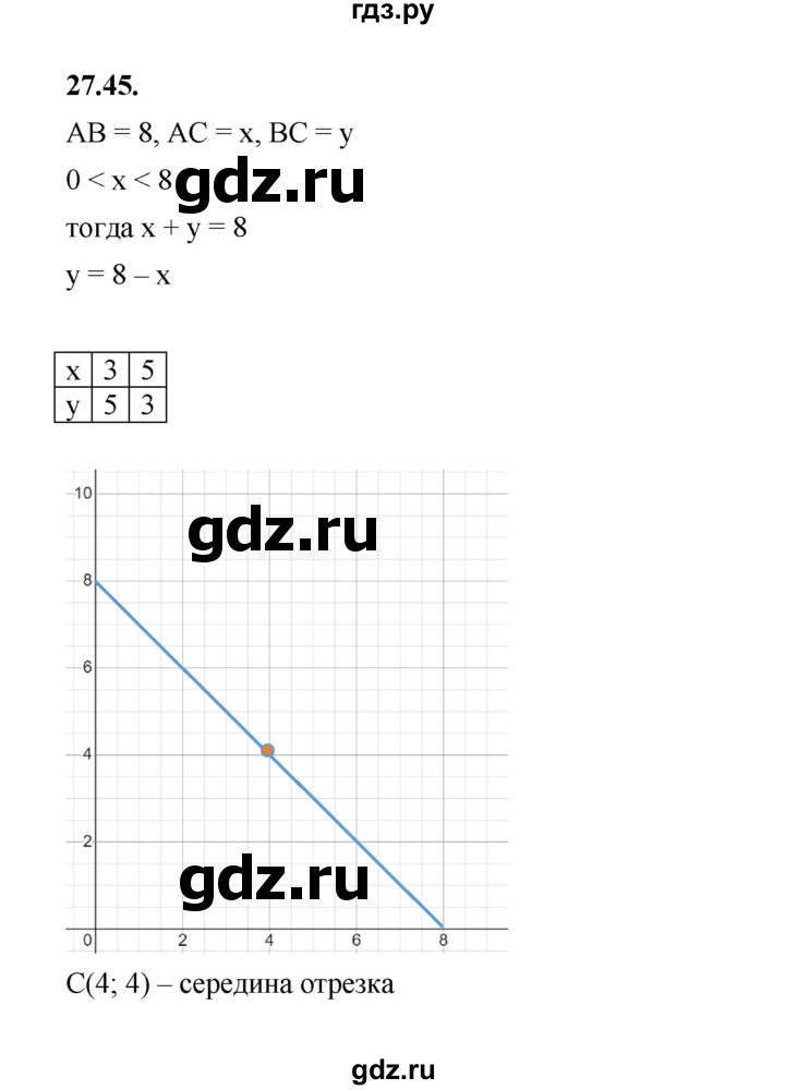 ГДЗ по алгебре 7 класс Мерзляк  Углубленный уровень § 27 - 27.45, Решебник к учебнику 2022