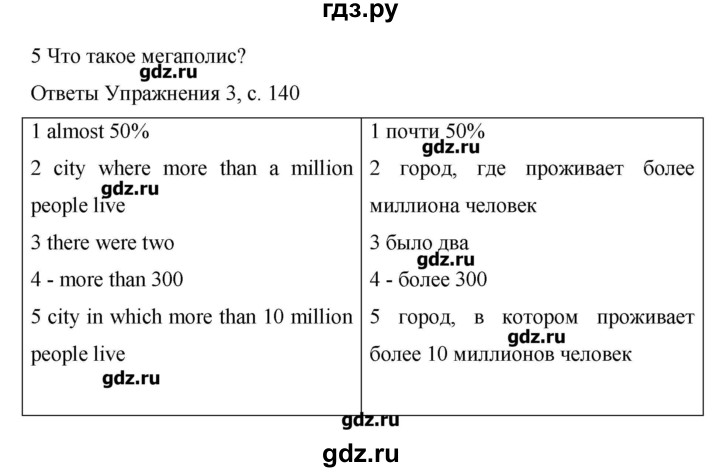 ГДЗ по английскому языку 6 класс Комарова   страница - 140, Решебник №1