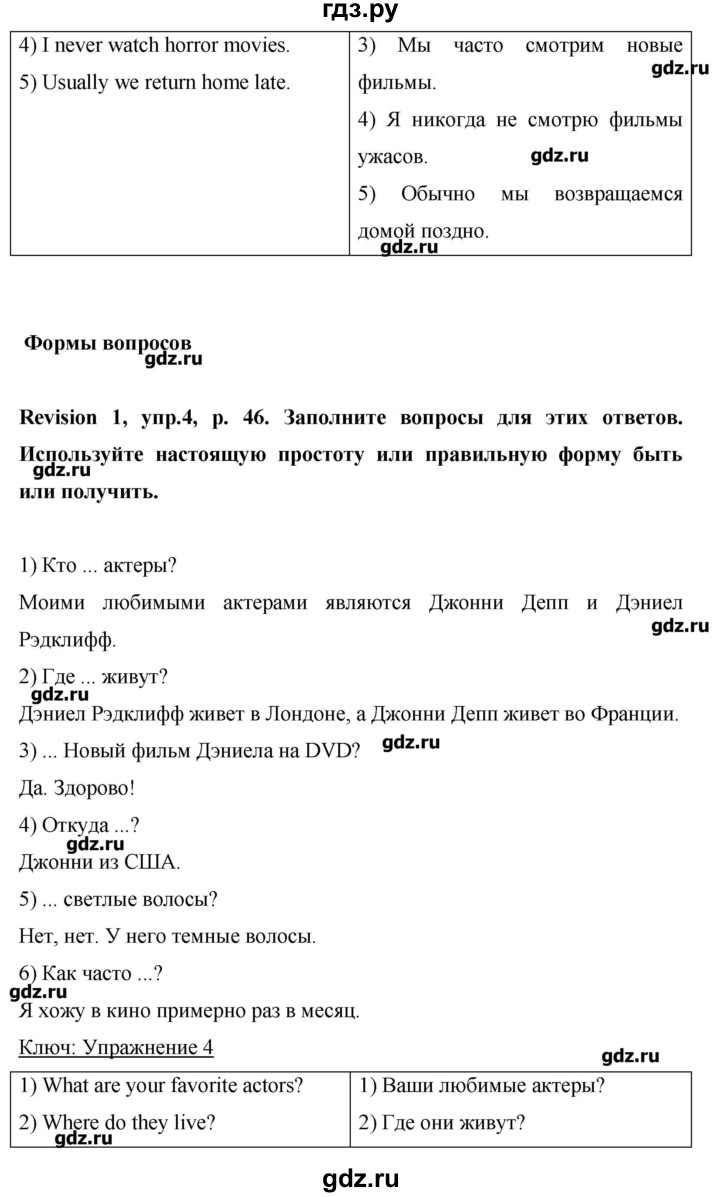 ГДЗ страница 47 английский язык 6 класс Комарова, Ларионова