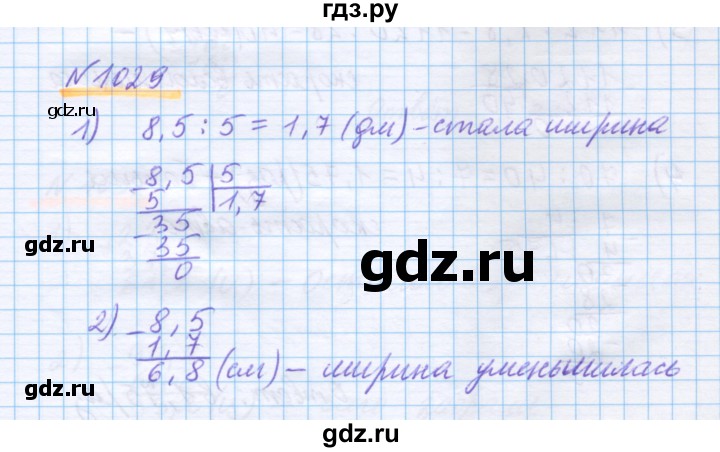 ГДЗ по математике 5 класс Истомина   упражнение - 1029, Решебник
