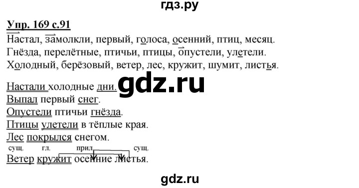 ГДЗ Часть 1 (Номер) 169 Русский Язык 3 Класс Полякова