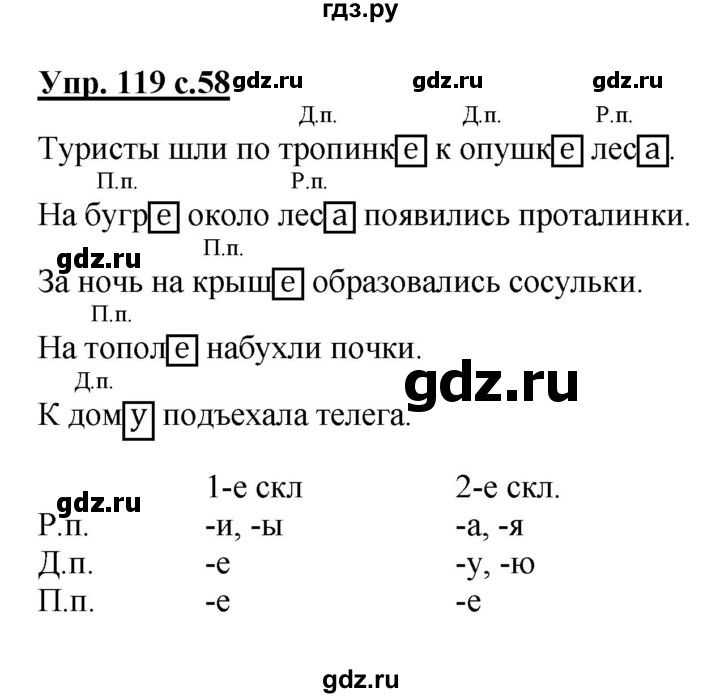 ГДЗ по русскому языку 3 класс  Полякова   часть 2 (номер) - 119, Решебник №1
