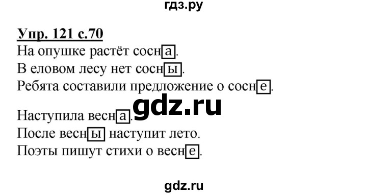 ГДЗ по русскому языку 3 класс  Полякова   часть 1 (номер) - 121, Решебник №1