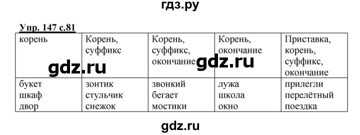 ГДЗ по русскому языку 3 класс  Полякова   часть 1 (номер) - 147, Решебник №1