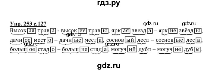 ГДЗ по русскому языку 3 класс  Полякова   часть 1 (номер) - 253, Решебник №1