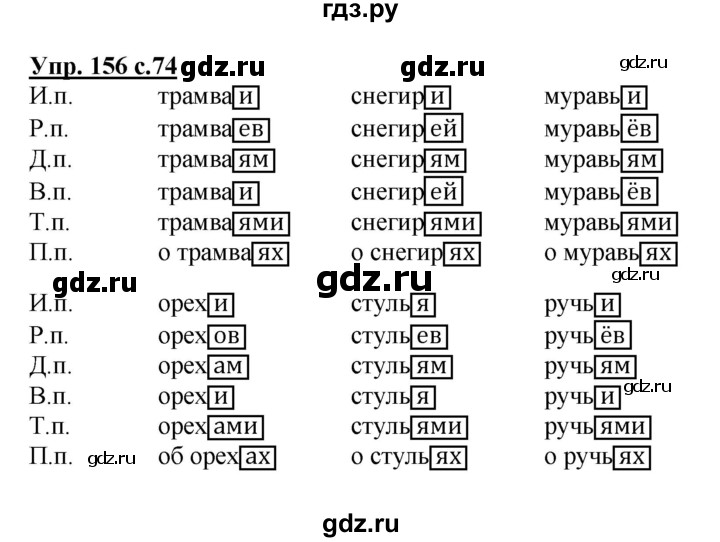 ГДЗ по русскому языку 3 класс  Полякова   часть 2 (номер) - 156, Решебник №1