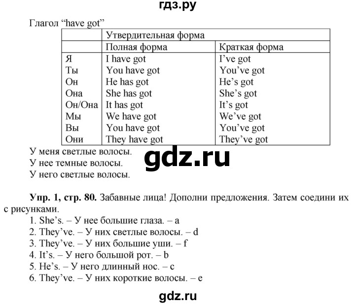 ГДЗ по английскому языку 3 класс Баранова Starlight Углубленный уровень часть 1. страница - 80, Решебник 2023