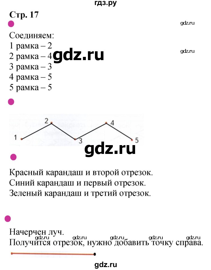 ГДЗ по математике 1 класс Моро рабочая тетрадь  часть 1. страница - 17, Решебник №1 2023