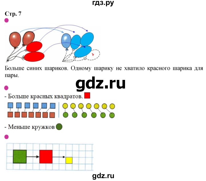 ГДЗ по математике 1 класс Моро рабочая тетрадь  часть 1. страница - 7, Решебник 2023