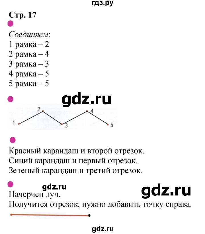 ГДЗ по математике 1 класс Моро рабочая тетрадь  часть 1. страница - 17, Решебник 2025