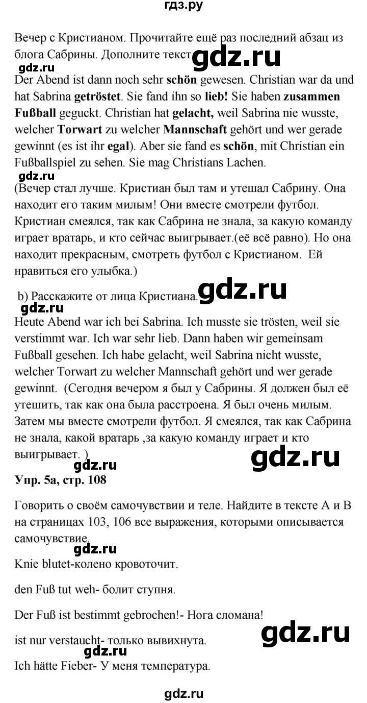 ГДЗ по немецкому языку 9 класс Радченко Wunderkinder Plus Базовый и углубленный уровень страница - 108, Решебник к учебнику Wunderkinder