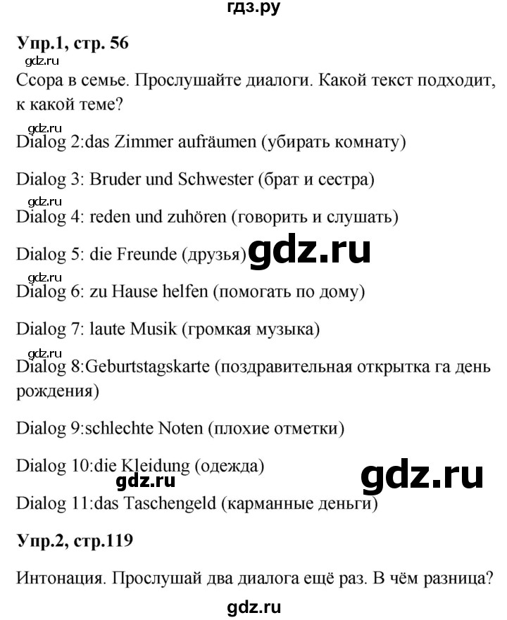 ГДЗ по немецкому языку 9 класс Радченко Wunderkinder Plus Базовый и углубленный уровень страница - 119, Решебник к учебнику Wunderkinder