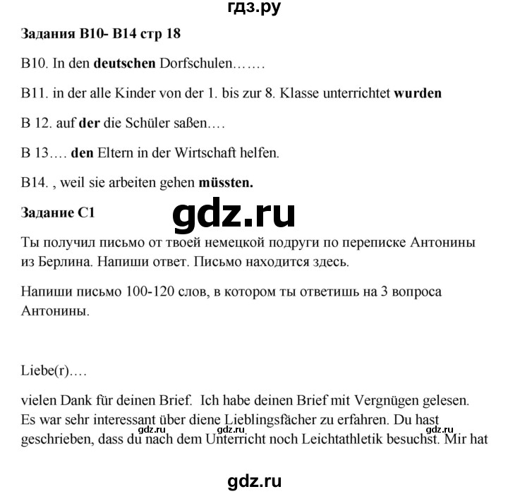 ГДЗ по немецкому языку 9 класс Радченко Wunderkinder Plus Базовый и углубленный уровень страница - 18, Решебник к учебнику Wunderkinder