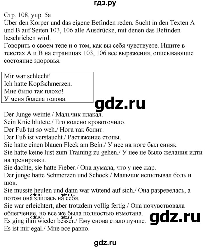 ГДЗ по немецкому языку 9 класс Радченко Wunderkinder Plus Базовый и углубленный уровень страница - 108, Решебник к учебнику Wunderkinder Plus