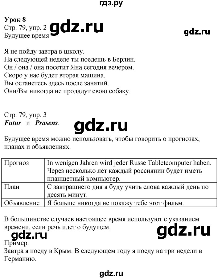 ГДЗ по немецкому языку 9 класс Радченко Wunderkinder Plus Базовый и углубленный уровень страница - 79, Решебник к учебнику Wunderkinder Plus