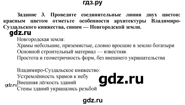 ГДЗ по истории 6 класс Данилов рабочая тетрадь История России  § 16 - 3, Решебник