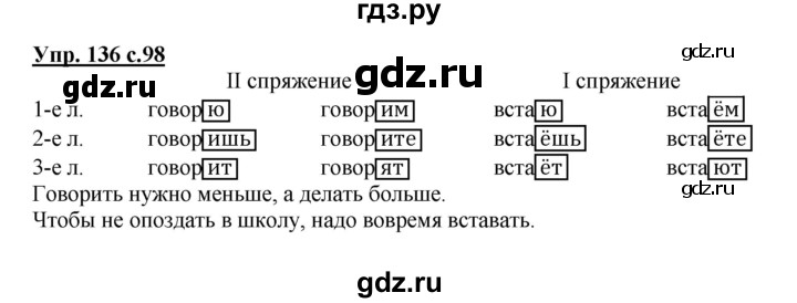 ГДЗ по русскому языку 4 класс Полякова   часть 1. упражнение - 136, Решебник №1