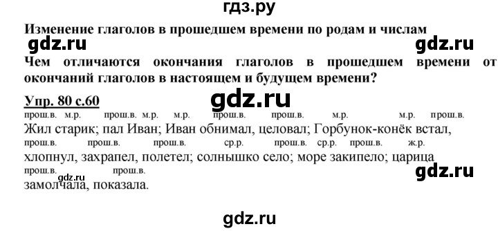 ГДЗ по русскому языку 4 класс Полякова   часть 1. упражнение - 80, Решебник №1