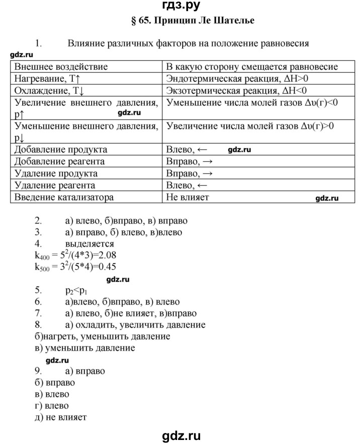 ГДЗ по химии 11 класс Еремин  Углубленный уровень параграф - 65, Решебник