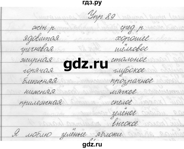 ГДЗ по русскому языку 2 класс Полякова   часть 2. упражнение - 89, Решебник №1
