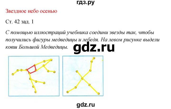 ГДЗ по окружающему миру 2 класс  Плешаков рабочая тетрадь  часть 1. страница - 42, Решебник №1 к тетради 2016