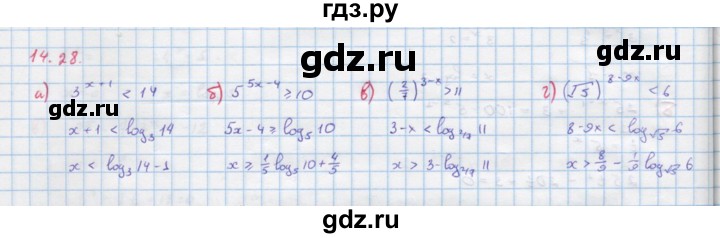 ГДЗ по алгебре 11 класс Мордкович Учебник, Задачник  Базовый и углубленный уровень § 14 - 14.28, Решебник к задачнику