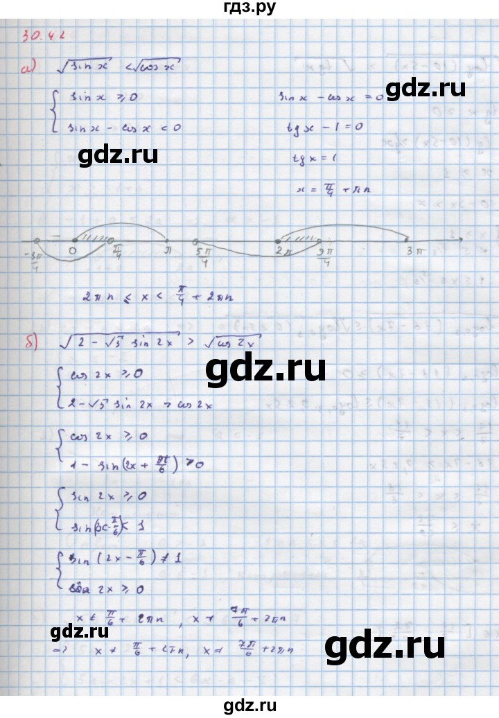 ГДЗ по алгебре 11 класс Мордкович Учебник, Задачник  Базовый и углубленный уровень § 30 - 30.42, Решебник к задачнику