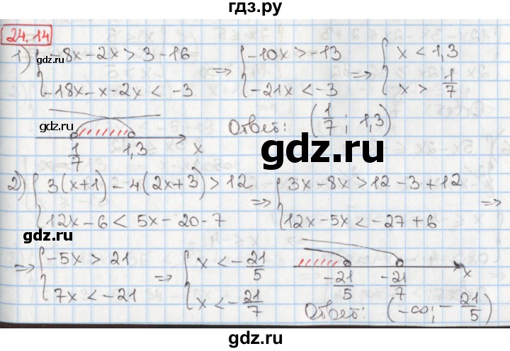 ГДЗ по алгебре 8 класс Мерзляк  Углубленный уровень § 24 - 24.14, Решебник №1