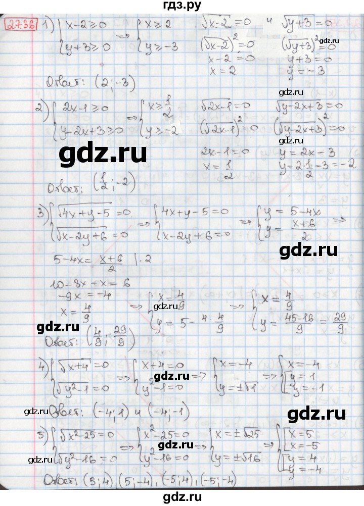 ГДЗ по алгебре 8 класс Мерзляк  Углубленный уровень § 27 - 27.36, Решебник №1