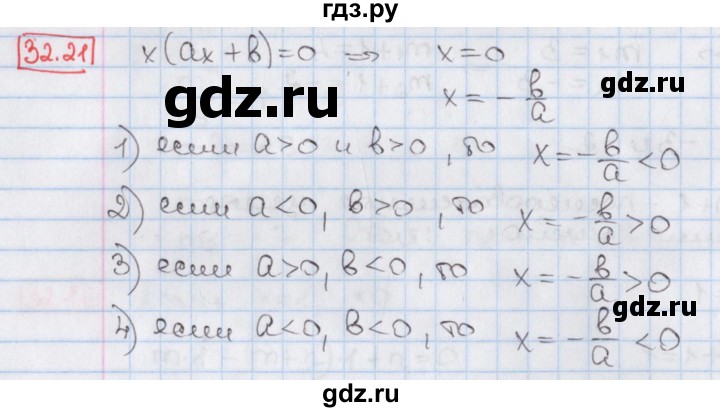 ГДЗ по алгебре 8 класс Мерзляк  Углубленный уровень § 32 - 32.21, Решебник №1
