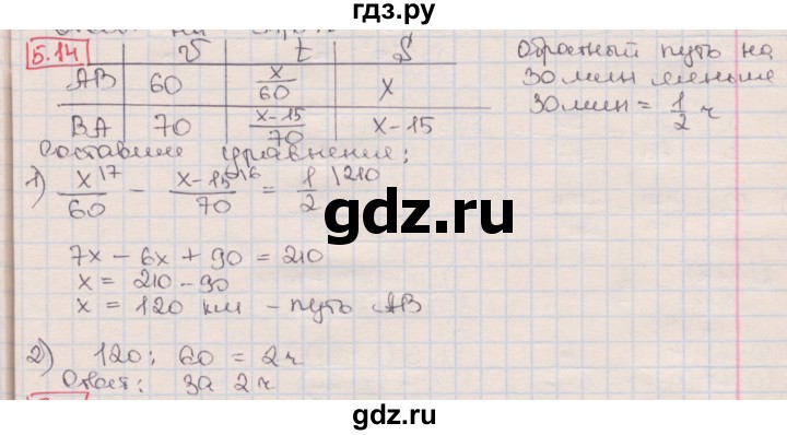 ГДЗ по алгебре 8 класс Мерзляк  Углубленный уровень § 5 - 5.14, Решебник №1