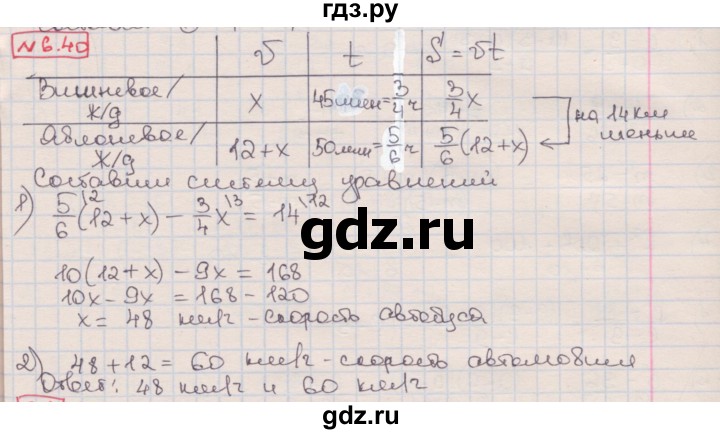 ГДЗ по алгебре 8 класс Мерзляк  Углубленный уровень § 6 - 6.40, Решебник №1