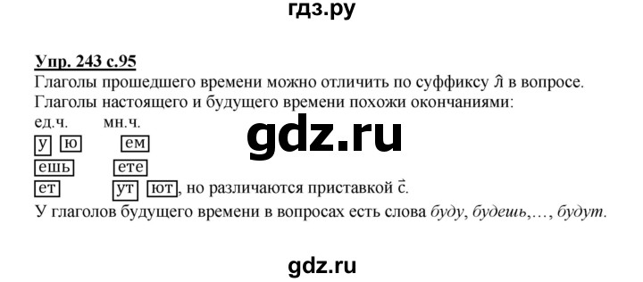 ГДЗ по русскому языку 3 класс  Соловейчик   упражнение - 243, Решебник №1 2015