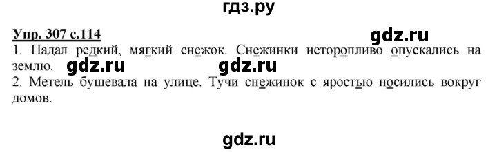 ГДЗ по русскому языку 3 класс  Соловейчик   упражнение - 307, Решебник №1 2015