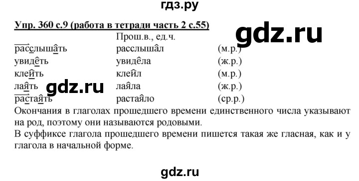 ГДЗ по русскому языку 3 класс  Соловейчик   упражнение - 360, Решебник №1 2015