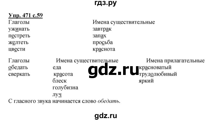 ГДЗ по русскому языку 3 класс  Соловейчик   упражнение - 471, Решебник №1 2015