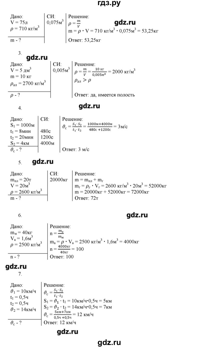 ГДЗ по физике 7 класс Марон дидактические материалы  контрольная работа / кр-1. вариант - 1, Решебник