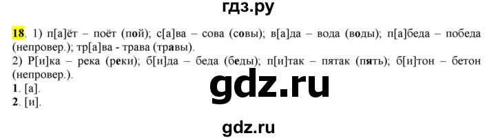 ГДЗ по русскому языку 6 класс Рыбченкова   часть 1 - 18, Решебник к учебнику 2016