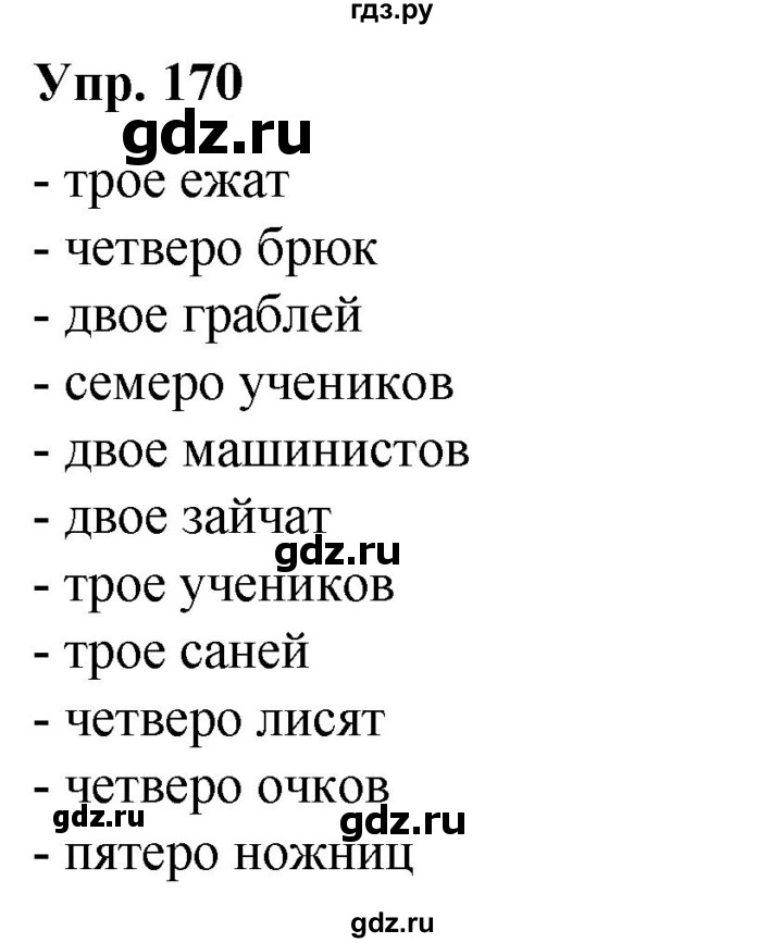 ГДЗ по русскому языку 6 класс Рыбченкова   часть 2 / упражнение - 170, Решебник 2024