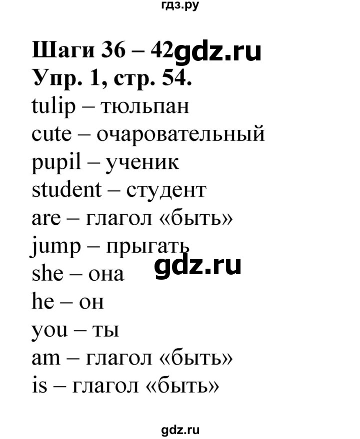 ГДЗ по английскому языку 2 класс Афанасьева лексико-грамматический практикум Rainbow  страница - 54, Решебник