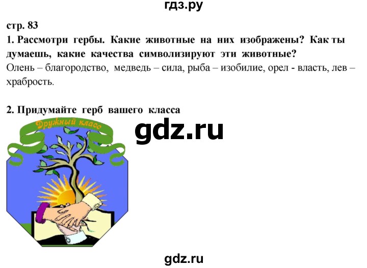 ГДЗ по окружающему миру 3 класс Потапов   часть 2. страница - 83, Решебник 2015