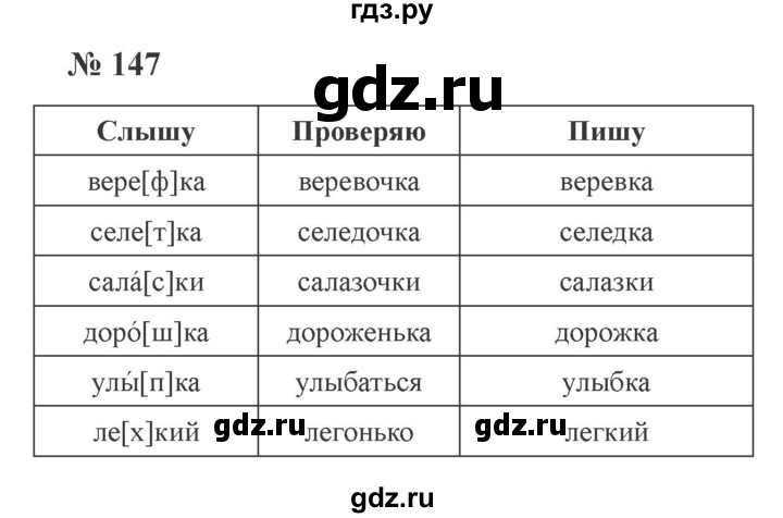 ГДЗ по русскому языку 3 класс Канакина рабочая тетрадь  часть 1 - 147, Решебник №3 к тетради 2012