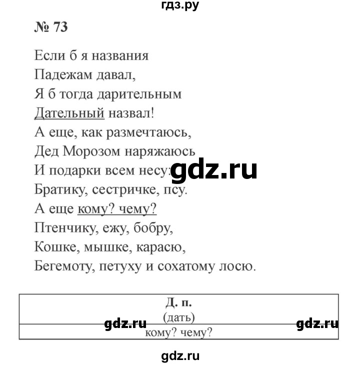 ГДЗ по русскому языку 3 класс Канакина рабочая тетрадь  часть 2 - 73, Решебник 2012 №3